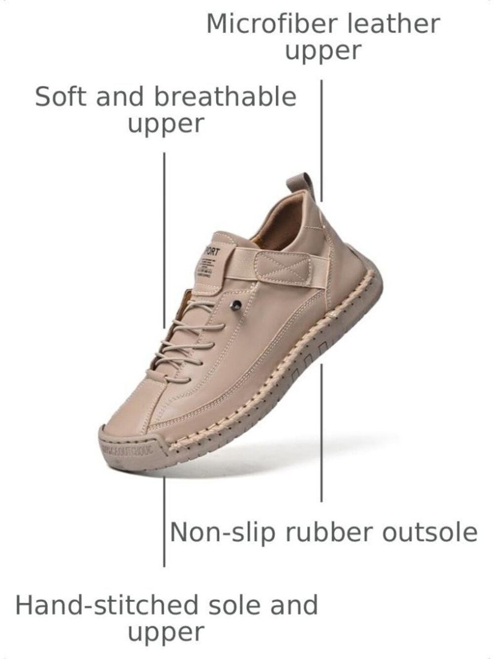 Women's Khaki Breathable Loafers Mid top Walking Flats Ankle Chukka Boots - Picture 3 of 7